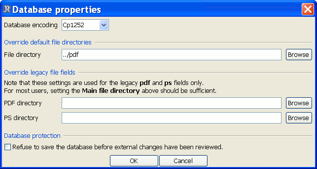 Database properties